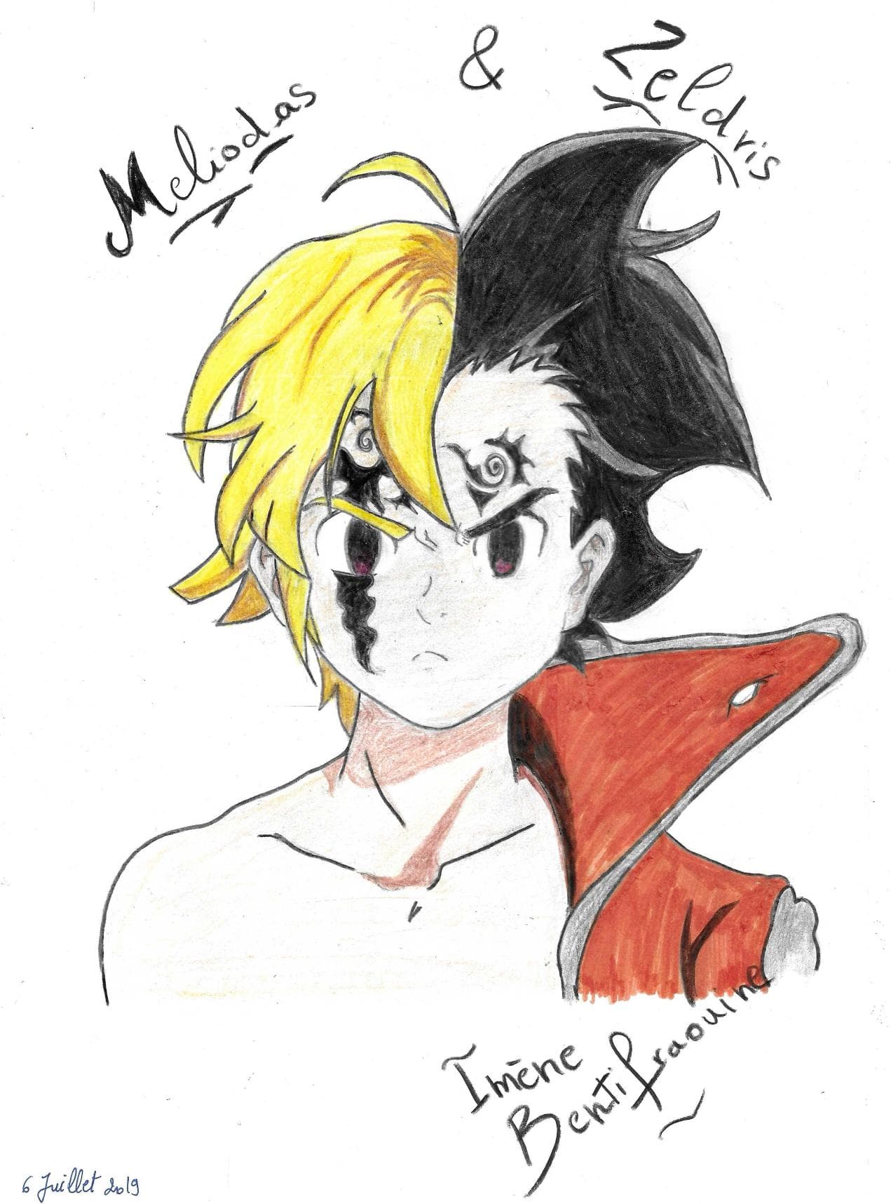 Meliodas Zeldris, dessin manga 2019