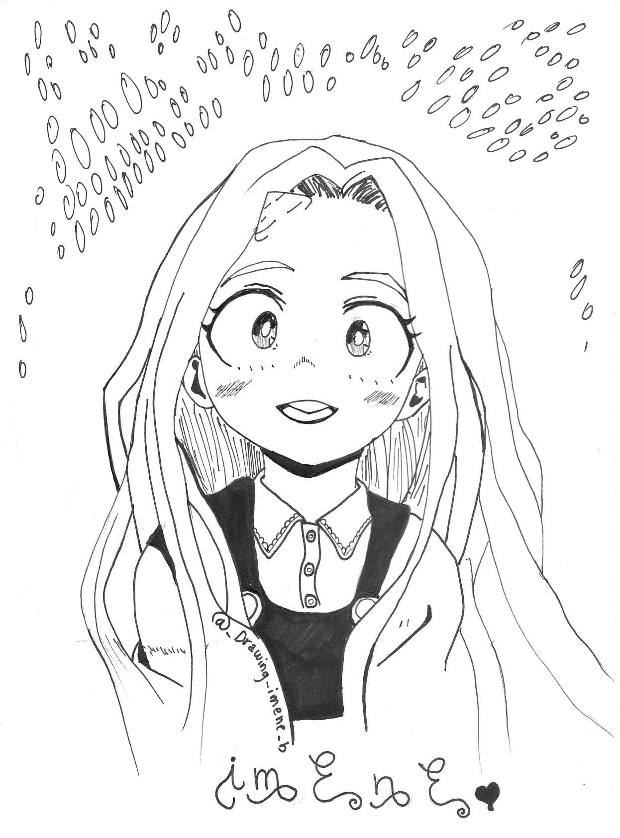 Portrait Feminin, dessin manga 2019