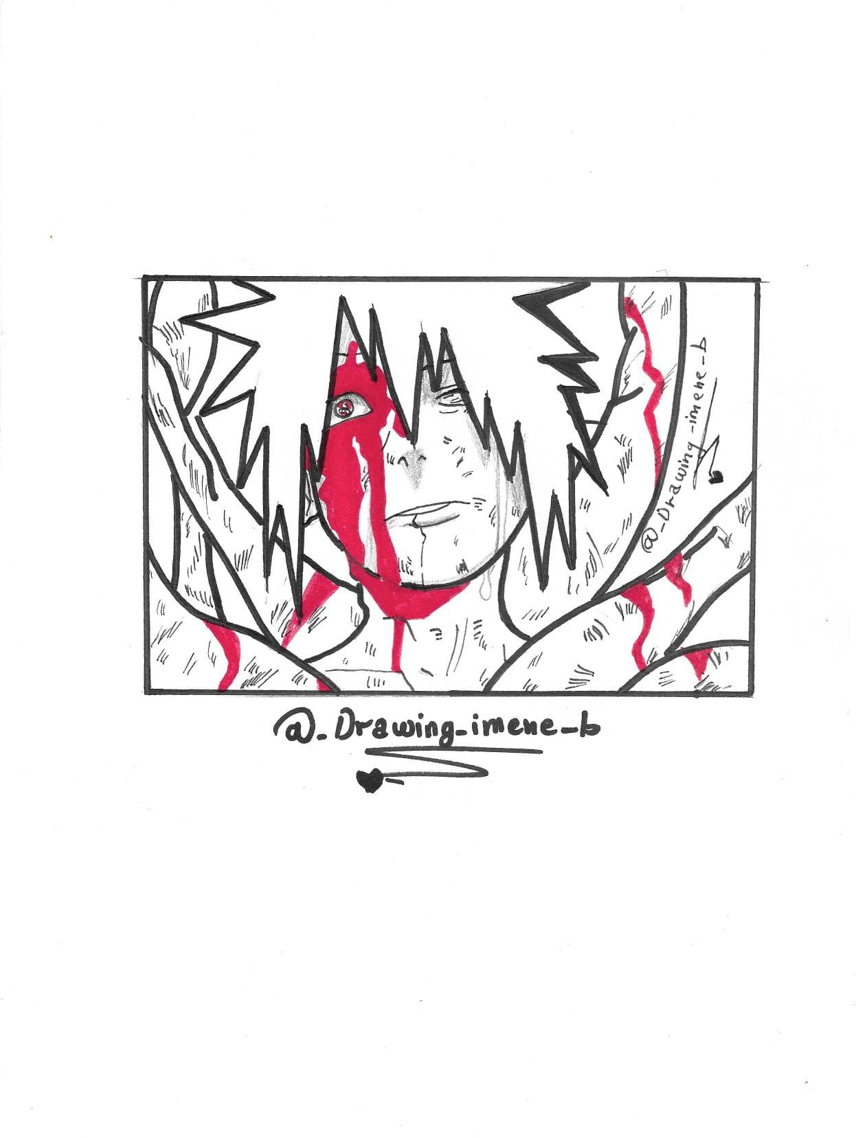 Sasuke Blessure, dessin manga 2019