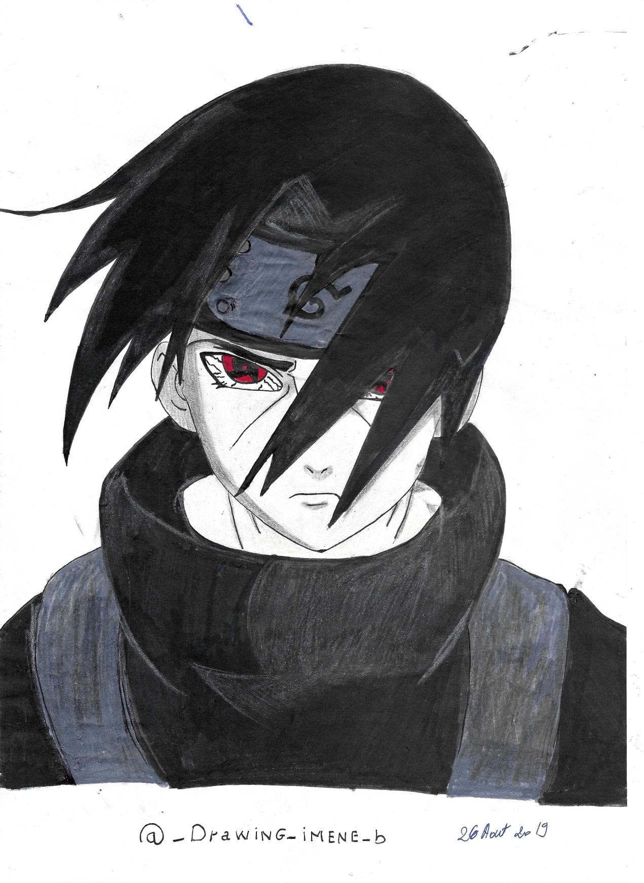 Sasuke Uchiha, dessin manga 2019